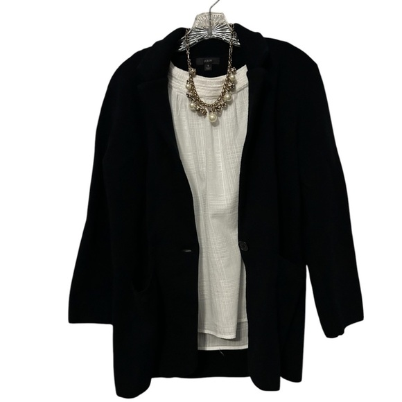 J. Crew merino wool and cotton blend sweater blazer - Picture 5 of 8